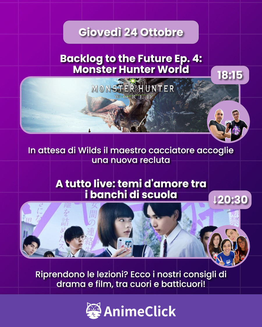 AnimeClick su Twitch: programma dal 15 al 21 ottobre